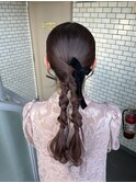 タイトヘア タイトアレンジ ツインアレンジ 参列ヘア イベント