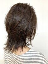 クオリス 上板橋店(QUALIS) 大人可愛い艶カラーカーキベージュブラウンミニウルフミディアム