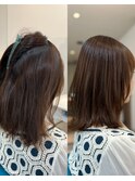 小顔ネビージュワンレン/縮毛矯正/髪質改善/ツヤ髪/くせ毛