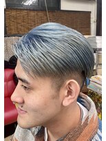 マリ美容室&nbsp;ブルーシルバー★ツーブロック