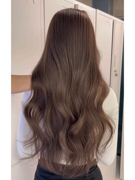 シイム(CYM) ブリーチなしダブルカラー/ブラウンベージュ/ロングウェーブ