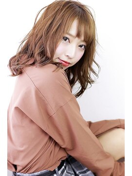 オーバーヘアー 大久保店(over hair) 【over hair】 ガーリーウェーブ×3Dカラー