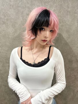 リアイス(Re:ICE) ミルキーピンク&ブラックツートーンウルフ