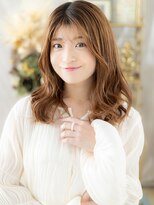 カバーヘア イヴ 戸頭店(COVER HAIR EVE)&nbsp;細めハイライトS字カールゆるふわセミディc7戸頭20代30代40代