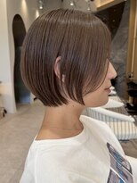 ソワネ 表参道(soigne)&nbsp;青山髪質改善カラー顔周りレイヤーボブアッシュグレージュ40代