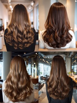 アース 天満橋店(HAIR & MAKE EARTH) 冬の艶髪◎チョコレートブラウン×ワンカールミディ