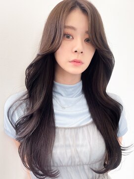 リフトバイマグ 松本駅前店(lift by mag) 髪質改善カラーくびれ巻き髪ロングヘア艶感チョコレートブラウン