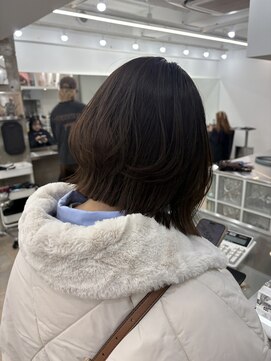 ディジョン 自由ヶ丘(Dijon) 韓国顔まわりレイヤーカットグレージュオリーブベージュブラウン