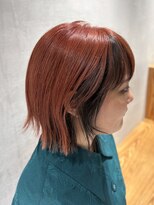 マトカ 表参道(matka)&nbsp;白髪ダブルカラービビッドオレンジフレーミングカラー30代