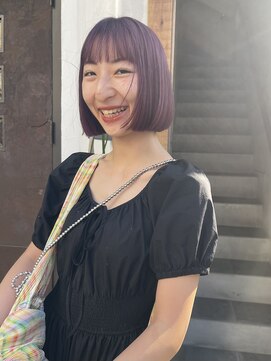 カンナ オーガニック ヘアデザイン(CANNA ORGANIC & HAIR DESIGN) ボルドーカラー切りっぱなしボブ