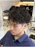 MEN’S HAIR/サーフカール/刈り上げセンターパート/守谷