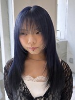 タイドヘア 茨木店(TIDE HAIR)&nbsp;レイヤーカット/ネイビーカラー/エンドカラー