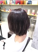 イルミナカラー/斜めバング/アシンメトリー/伸ばしかけ/大人