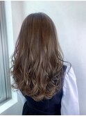 ナチュラルカール×ブラウンベージュ