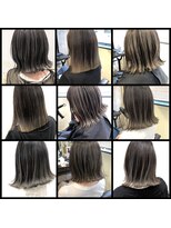 トルネード(TORNADO)&nbsp;外国人風ハイライトバレイヤージュショートボブ  グレージュ