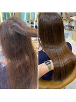 ロンド ストラーダ 心斎橋(Lond strada) シルキーベージュ×グレージュカラー【髪質改善/縮毛矯正】