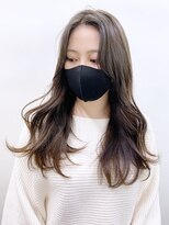 アイティーバイアルバム 藤沢店(IT by ALBUM) 顔まわりレイヤー_ミニウルフテラコッタくすみブルー_ba325163