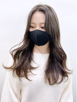 アイティーバイアルバム 藤沢店(IT by ALBUM) 顔まわりレイヤー_ミニウルフテラコッタくすみブルー_ba325163