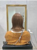 ★ミルクティーベージュ★切りっぱなしロブ