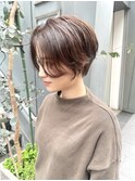 NUDE 耳だしショート ウザバング うるツヤ 小顔補正立体カット