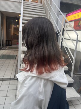 アソビ 表参道(ASOBI) 裾カラー　髪質改善　オレンジカラー