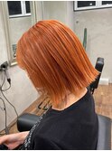 艶ボブ×オレンジ