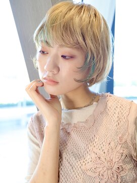 エムスラッシュ 新百合ヶ丘(M.SLASH) ミントアッシュ/イヤリングカラー/マッシュウルフ/新百合ヶ丘