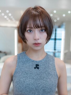 イオ 本厚木(io) ショートボブハッシュカットレイヤーフルバング小顔似合わせ