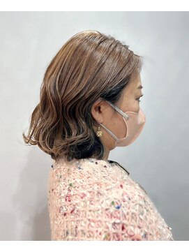 ヘア イノウエ HAIR INOUE ミックスカラー×インナーブルー