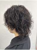 無造作パーマ　ウルフ