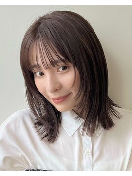 ガーデン 銀座(GARDEN) 顔まわりレイヤー/シースルーバング/暗めカラー/マロンブラウン