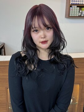 リヴ ウメダ(LIV umeda) ボルドー/ワインレッド/ルーツカラー/ケアブリーチ/ダブルカラー