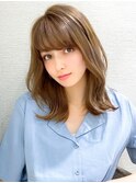 ミディアムウルフひし形シルエットひし形ボブヨシンモリ