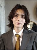 メンズボブサーフカールミディアムパーマ骨格矯正カット