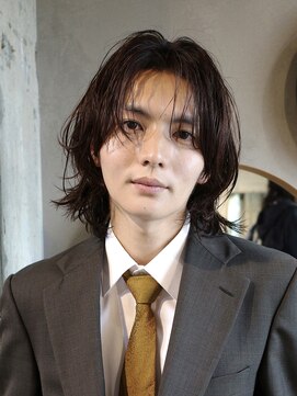 キュー(Cue_) メンズボブサーフカールミディアムパーマ骨格矯正カット