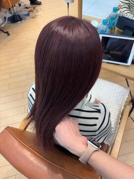 ユニ バイ マグ 長野店(Uni.by Mag) "ピンクカラー" 透明感ブリーチなしピンク