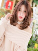 カバーヘア ブリス 志木南口駅前店(COVER HAIR bliss)&nbsp;センターパートモーブブブラウミディアムレイヤーc720代30代40代