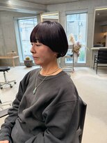 エウペ 渋谷(WEUPE)&nbsp;斜めバング/グレージュカラー/デザインカラー/シルキーベージュ