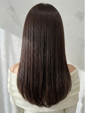 アークスヘアー 縮毛矯正ロング♪コスメストレート髪質改善ココアベージュ