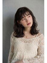 キャンディマーケット(Candy Market)&nbsp;伸ばしかけも可愛く◎暗髪ショコラブラウンの潤いミディアム