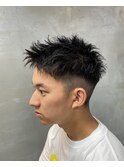 〈k1〉メンズカット/スパイキーショート/ブリーチ