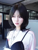 アルバム 池袋(ALBUM) ミディアムレイヤーくびれミディグレージュ_F41595