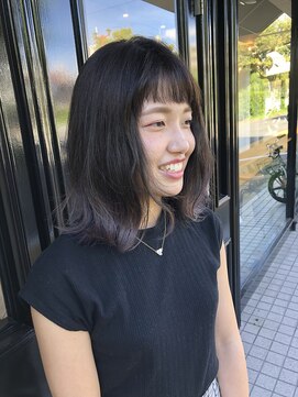 ミジョレ(MIJYORE) 裾カラーナイトブルー