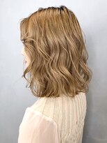 アイティー バイ アルバム 中野店(IT by ALBUM) ベージュミディ_耳かけウェーブパーマフォギーベージュ_ba279501