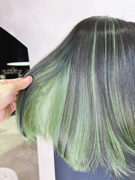 オブヘアーギンザ(Of HAIR GINZA) アンブレラカラー×グリーン