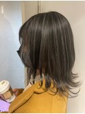 ダブルカラーハイライトベージュケアブリーチハイトーン髪質改善