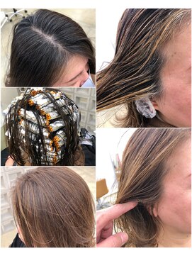 モイ(moy) 脱白髪染め!ロッド式白髪ぼかしハイライト/グラデーションカラー