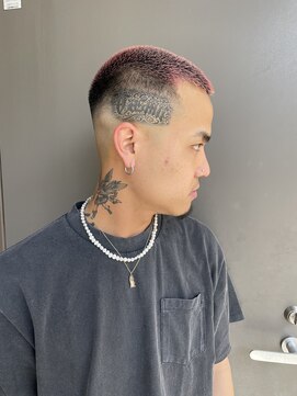 メリケンバーバーショップ トーキョー(MERICAN BARBERSHOP TYO) YS STILE.束感ショート.波巻き.ハイライト.マッシュパーマ8