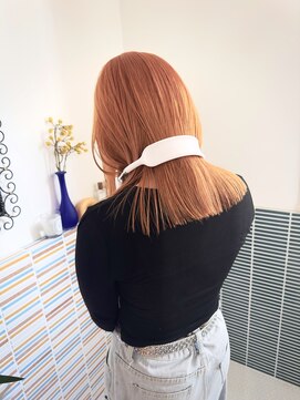 クペウ アエレ(cope'u aele) オレンジベージュ　梅田/中崎町/ブリーチ/ハイトーン