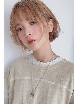 エールバイボヌール(Ere by Bonheur) 【西梅田北新地堂島】抜け感ボブ　ミルクティーベージュ